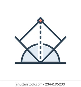 Vector colorful illustration icon for baseline