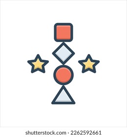Vector colorful illustration icon for basically
