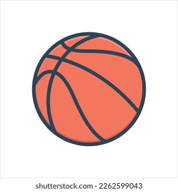 Vector colorful illustration icon for basketball