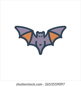 Vector colorido icono de ilustración para murciélago