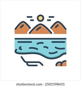 Vektor bunte Illustration Symbol für Strand