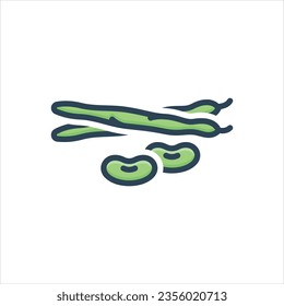 Vector colorful illustration icon for beans