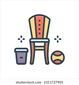 Vector colorful illustration icon for besides