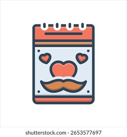 Vector colorful illustration icon for best day ever