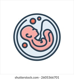 Vector colorful illustration icon for birth