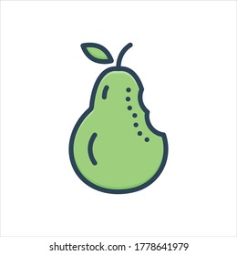 Vector colorful illustration icon for bite