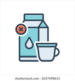 Vector colorful illustration icon for black tea