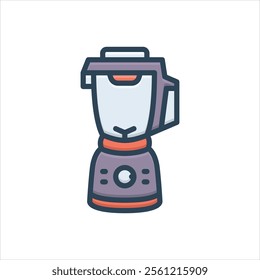 Vector colorful illustration icon for blender