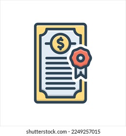 Vector colorful illustration icon for bond