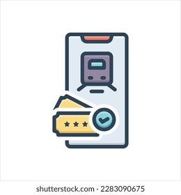 Vector colorful illustration icon for bookings