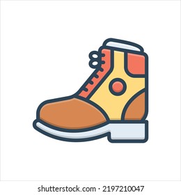 Vector colorful illustration icon for boot