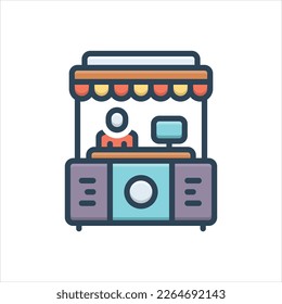 Icono de ilustración de color vectorial para ambos
