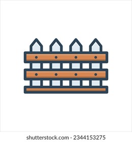 Vector colorful illustration icon for boundaries