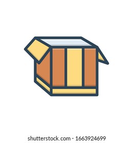Vector colorful illustration icon for box