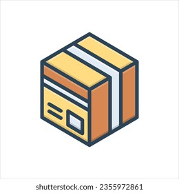 Vector colorful illustration icon for box