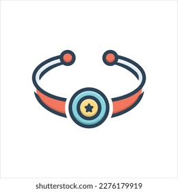 Vector colorful illustration icon for bracelets