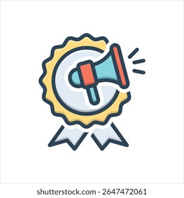 Vector colorful illustration icon for brand visibility