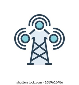 Vector colorful illustration icon for  broadcast