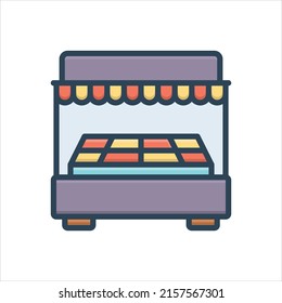 Vector colorful illustration icon for bufing