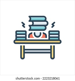 Vector colorful illustration icon for burden