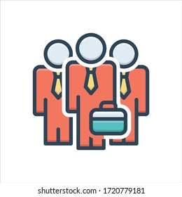 Vector colorful illustration icon for businessman