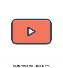 Vector colorful illustration icon for button
