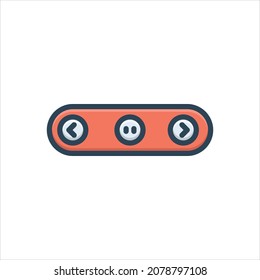 Vector colorful illustration icon for buttons