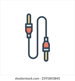 Vector colorful illustration icon for cable