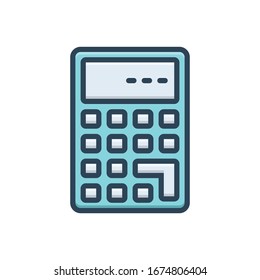 vector colorful illustration icon for calculate