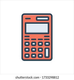 Vector colorful illustration icon for calculator