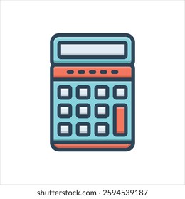 Vector colorful illustration icon for calculator