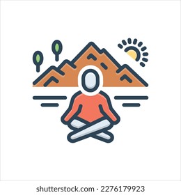 Vector colorful illustration icon for calm