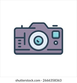 Vector colorido icono de ilustración para la cámara