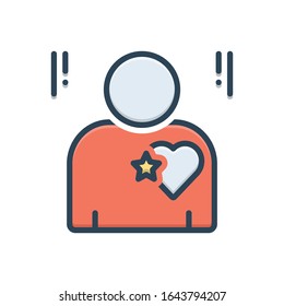 Vector colorful illustration icon for candor