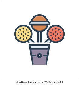 Vector colorful illustration icon for candy bar