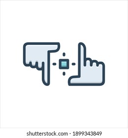 Icono de ilustración de color vectorial para captura