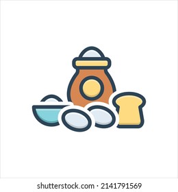 Vector colorful illustration icon for  carb
