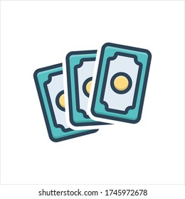 Vector colorful illustration icon for card deck