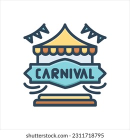 Vector colorful illustration icon for carnival