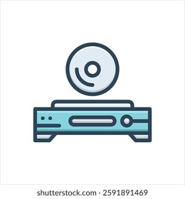 Vector colorful illustration icon for cd player