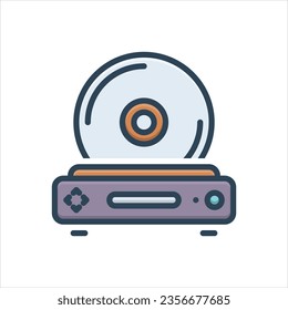 Vector colorful illustration icon for cds