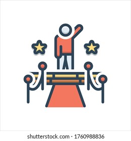 Vector colorful illustration icon for celebrity