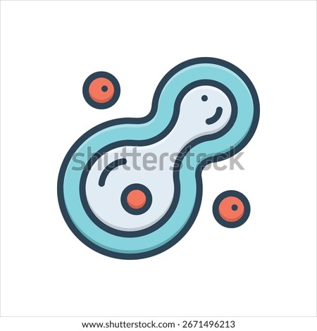 Vector colorful illustration icon for cell division