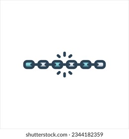 Vector colorful illustration icon for chain