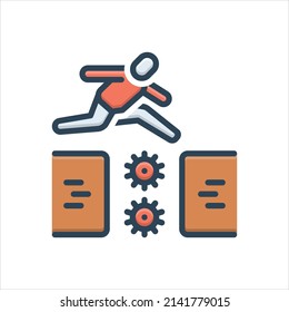 Vector colorful illustration icon for challenging