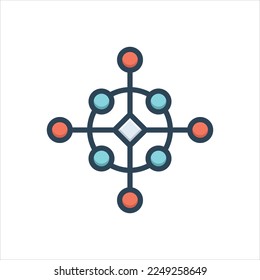 Icono de ilustración de color vectorial para canales