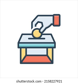 Vector colorful illustration icon for  charity