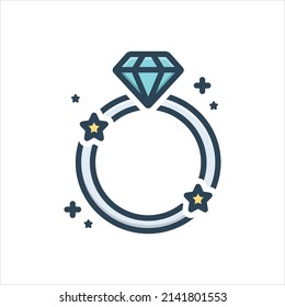 Vector colorful illustration icon for charm