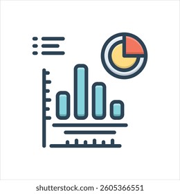 Vector colorful illustration icon for chart
