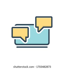 Vector colorful illustration icon for chat